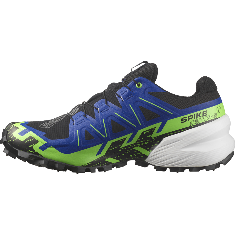 Salomon Spikecross 6 GTX Unisex Trail/Fell Running Shoe in Black/Surf the Web/Green Gecko-3